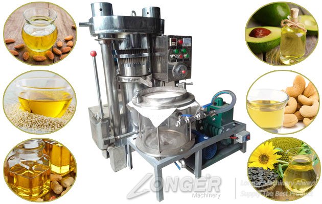 Hydraulic Sesame Seed Oil Extracting Machine|Almond Oil Cold Press Machine